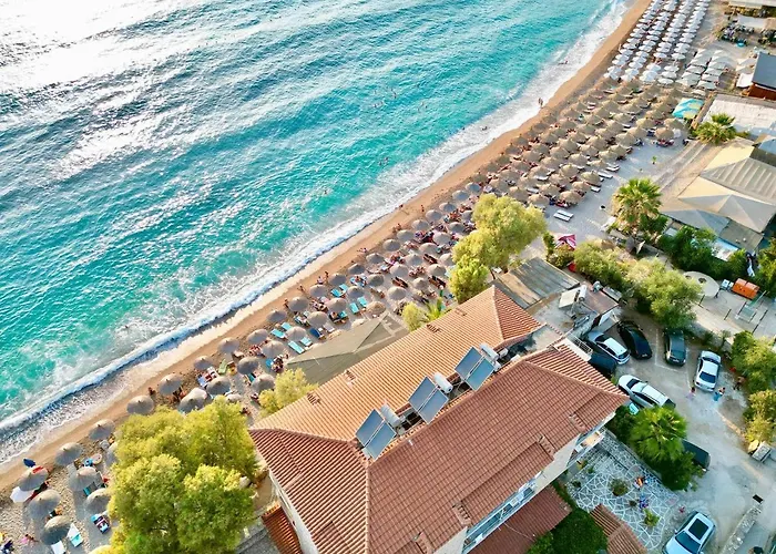 Potam'sea Bliss 6 - Front, Sun Beds & Parking Himara